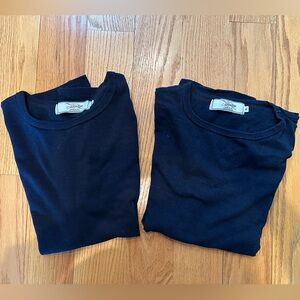 Set of two 3Sixteen heavy indigo t-shirts